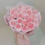 Букет из 25 гвоздик розовых "Маршмелоу"